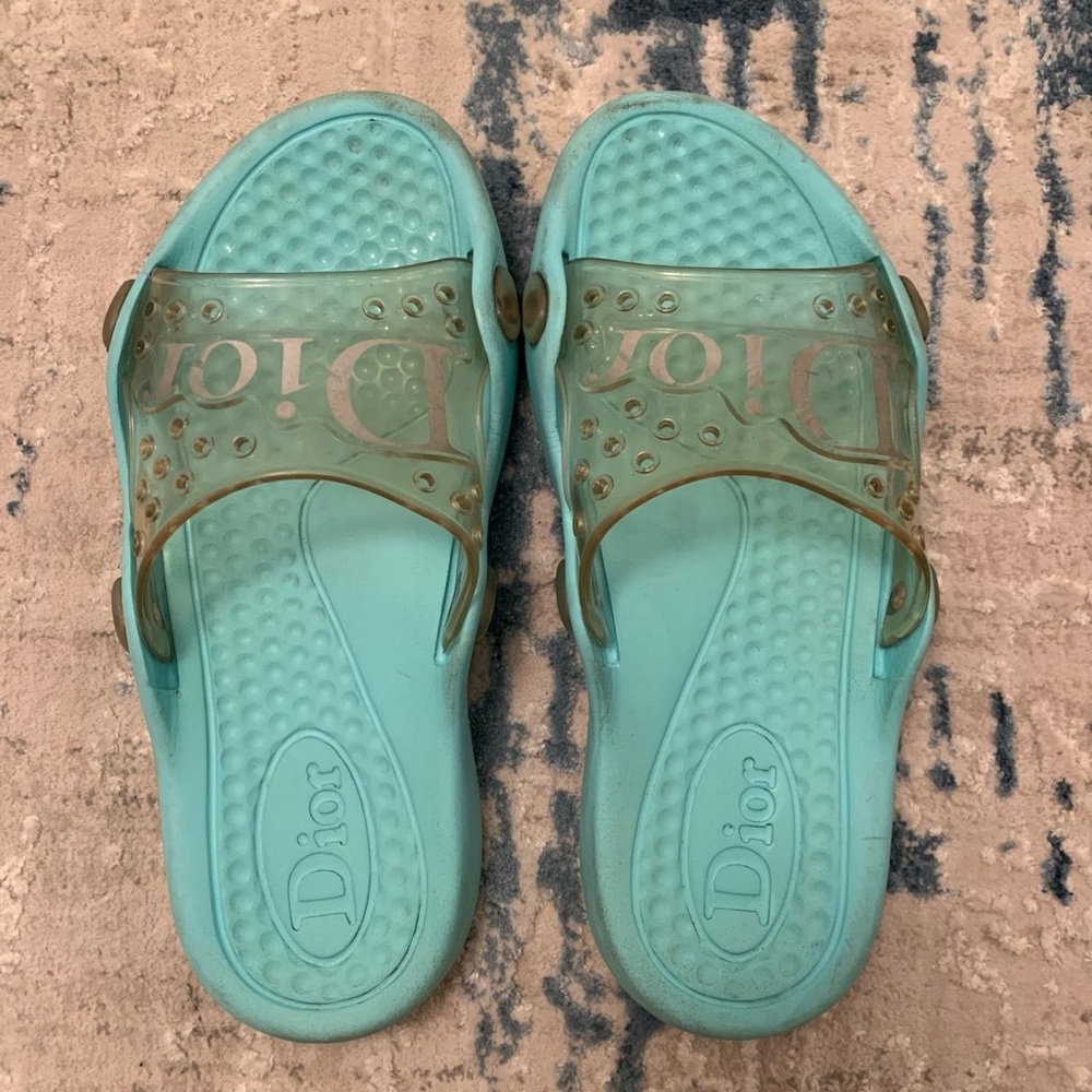 Dior Women's Blue Slide Sandals